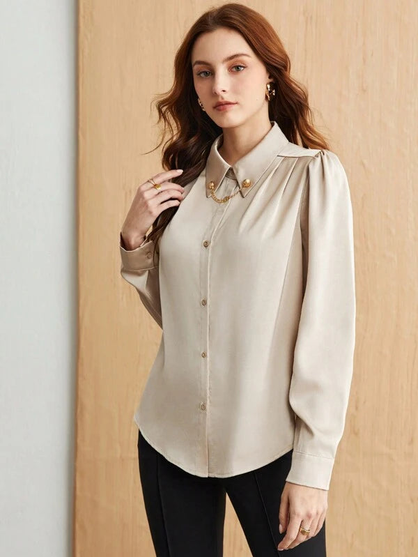 Camisa Premium Feminina Manga Bufante