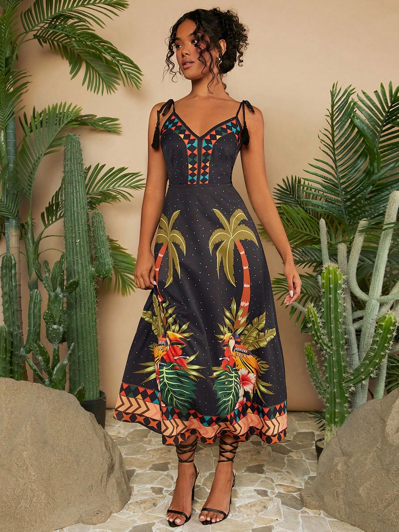Vestido Longo com Nó no Ombro - Gabriela