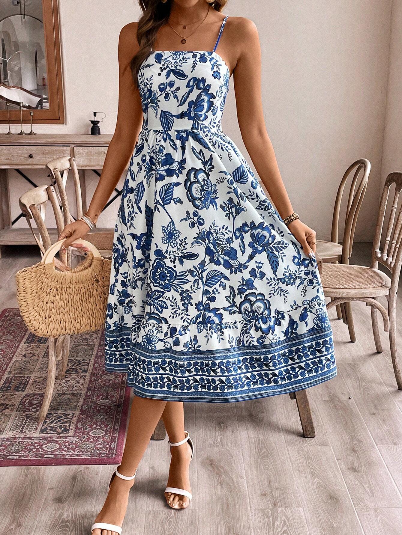 Vestido Longo Casual com Alças Finas - Mariana