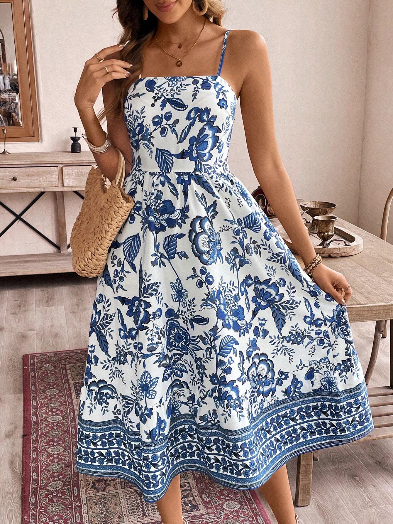 Vestido Longo Casual com Alças Finas - Mariana