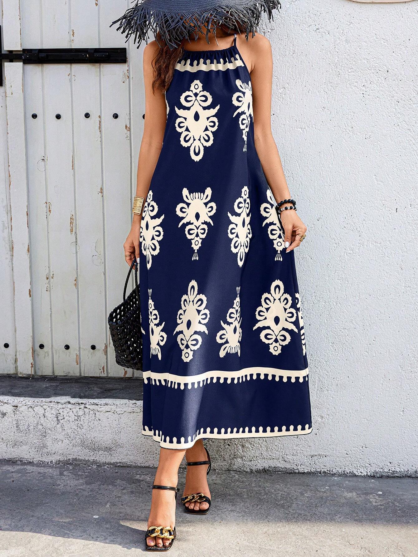 Vestido Longo Solto com Alças Finas - Bianca