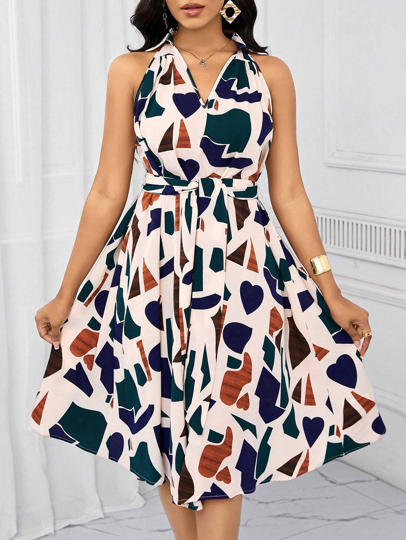 Vestido com Laço na Cintura - Elisa
