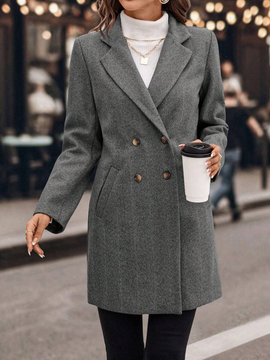 Casaco Feminino de Tweed com Lapela Elegante – Sônia