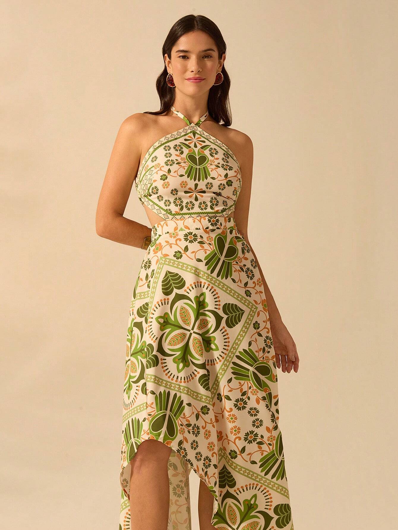 Vestido Longo com Decote Halter - Juliana