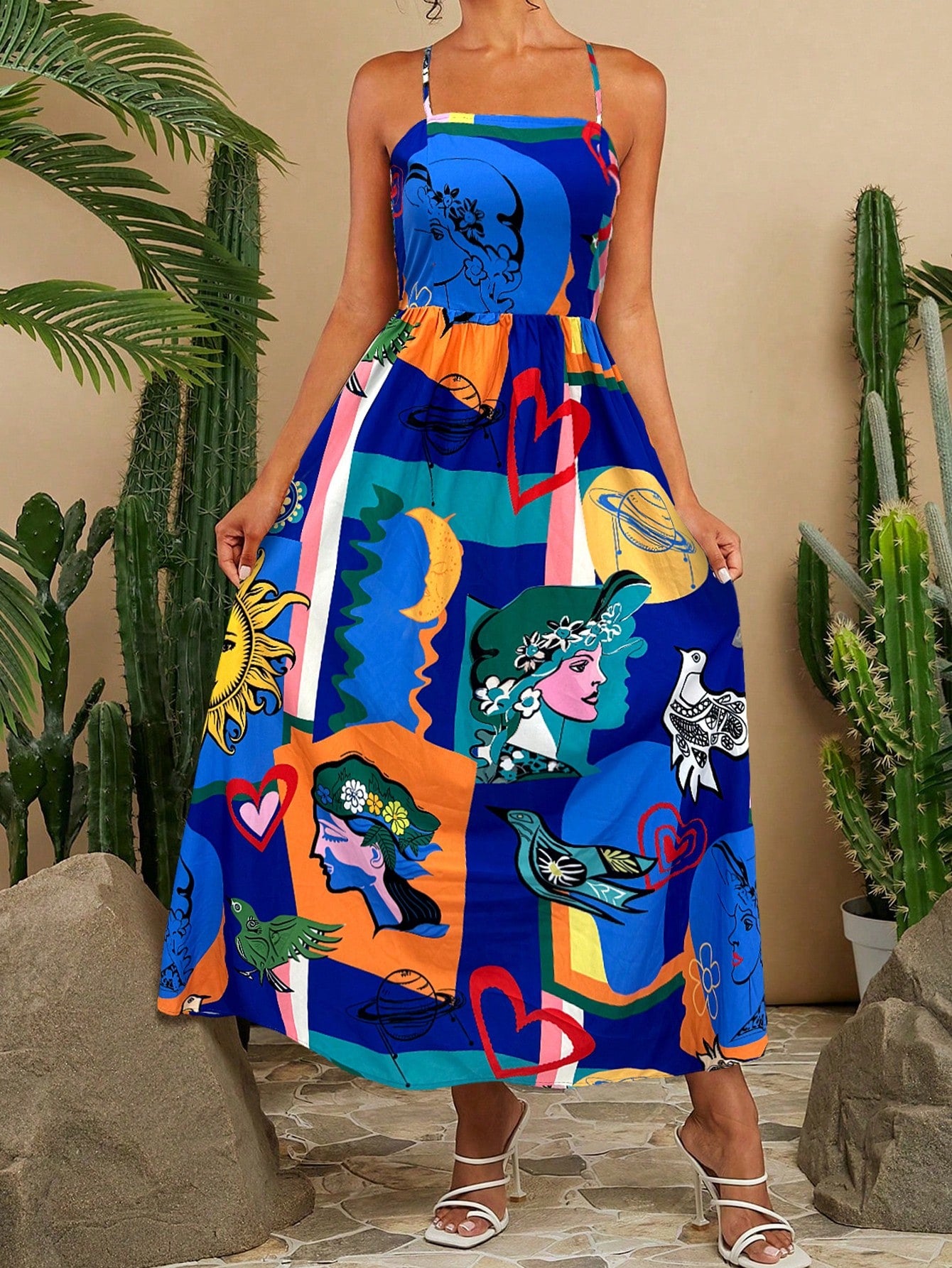 Vestido Longo com Costas Franzidas - Sofia
