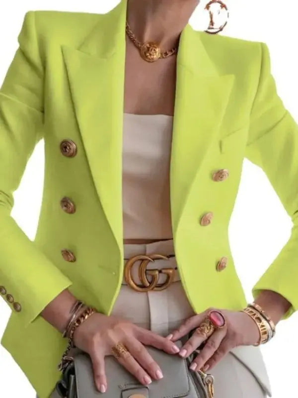 Blazer Feminino Alfaiataria Taiz - Verde-3XG - HumArraso