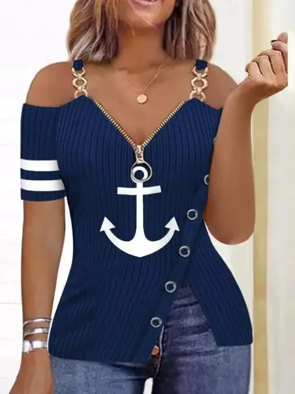 Blusa Dark Blue - Azul-âncora-XG - HumArraso