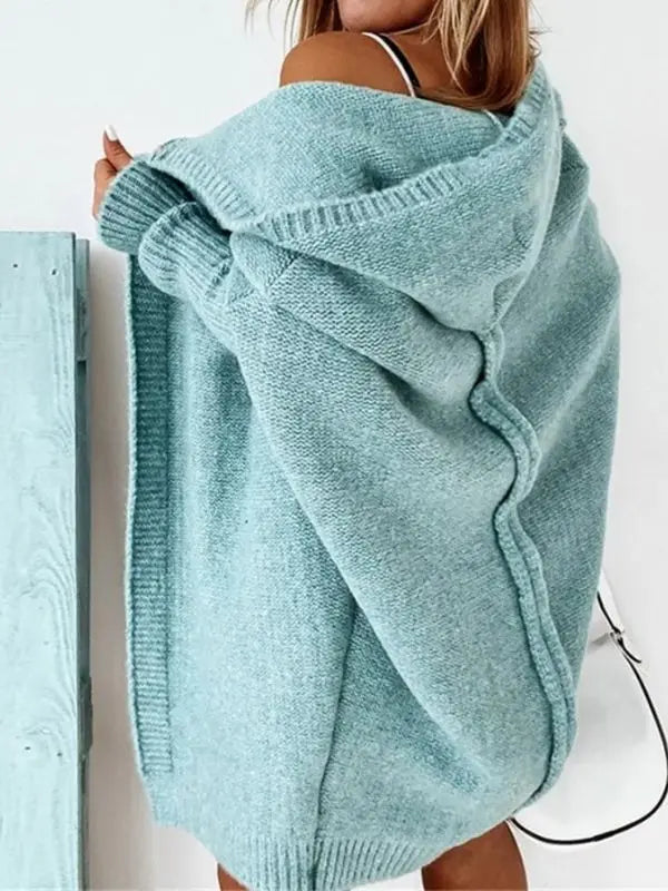 Cardigan Stella Amplo - Azul-Claro-GG - HumArraso