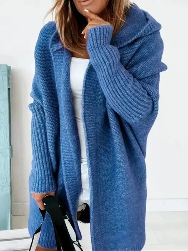 Cardigan Stella Amplo - Azul-GG - HumArraso