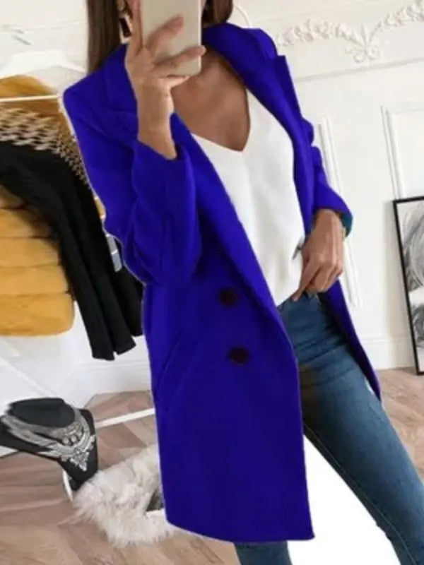 Casaco Alongado Caramelo - Azul-Escuro-G3 - HumArraso