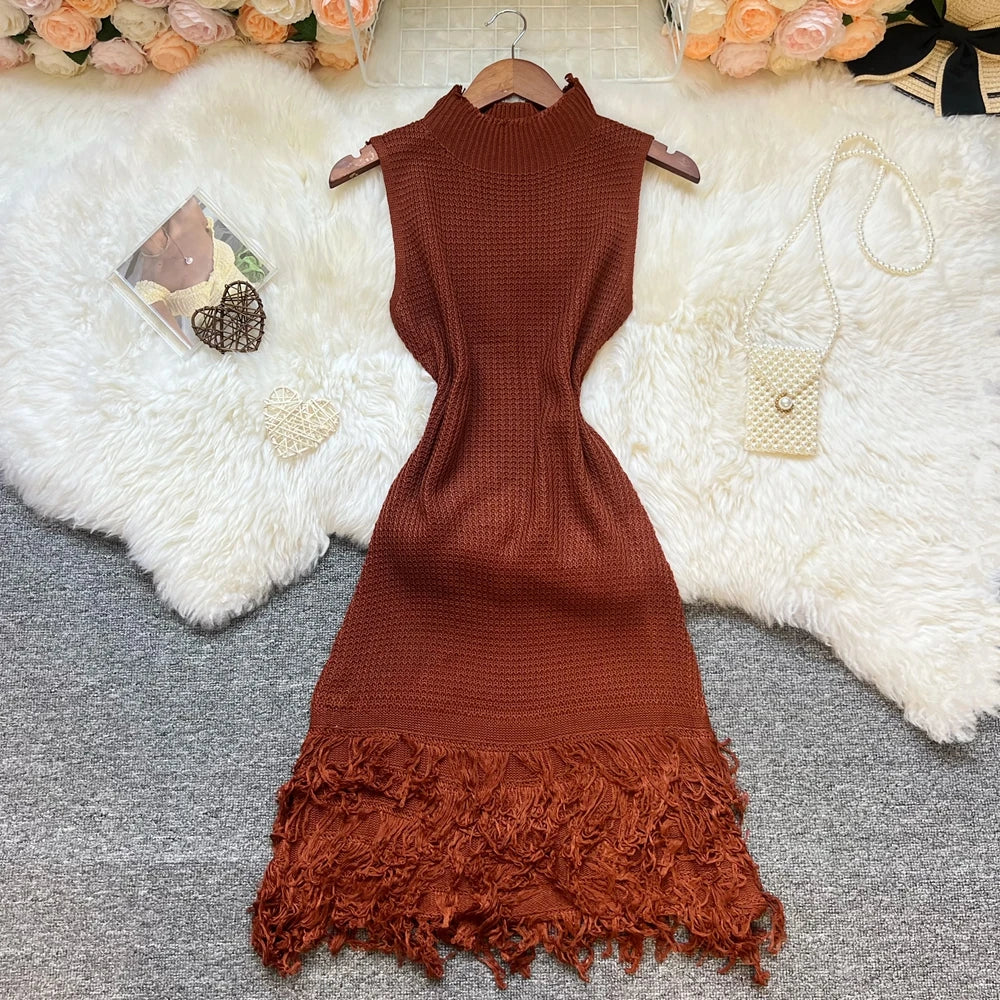 Vestido de Malha Sem Mangas Yumalai