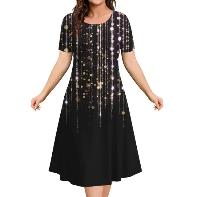 Vestido Midi Estampado Fabienne