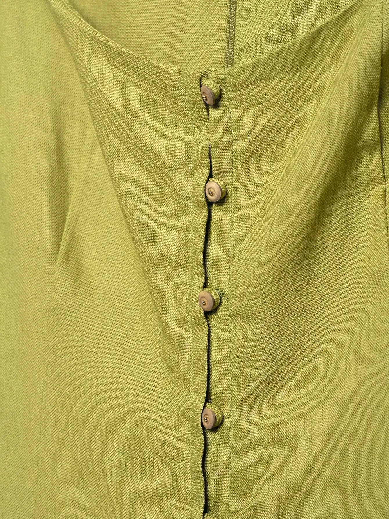 Vestido Longo com Gola Quadrada Lunara