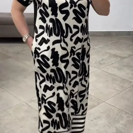 Vestido Longo com Decote V e Ombros Vazados - Alice