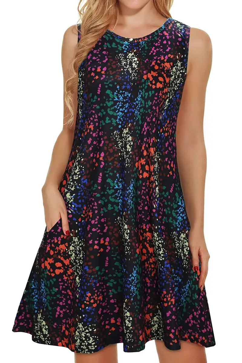 Vestido Midi Estampado Cyllene