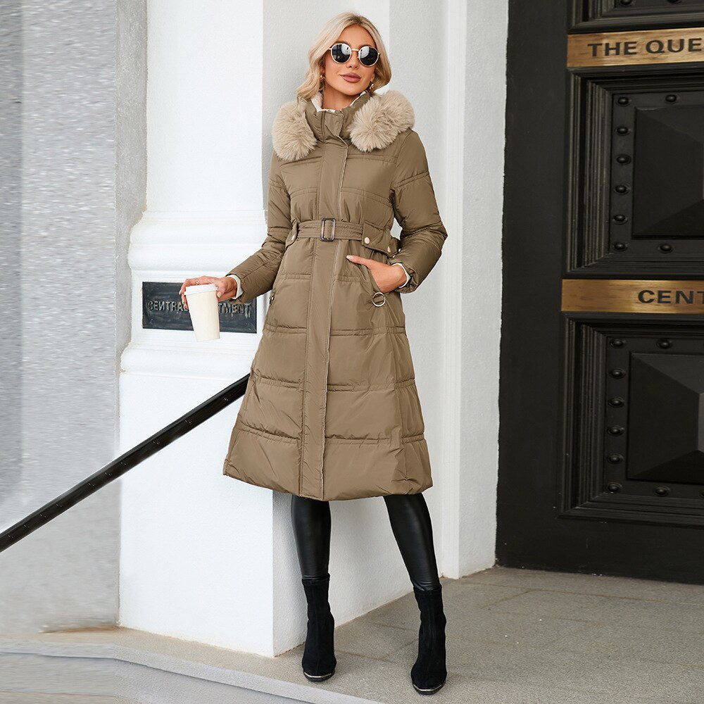Casaco Longo Feminino Luxo Gisele MarronXG HumArraso