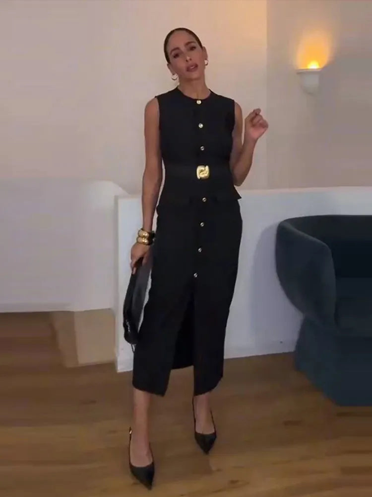 Vestido Longo Sem Mangas Teodora