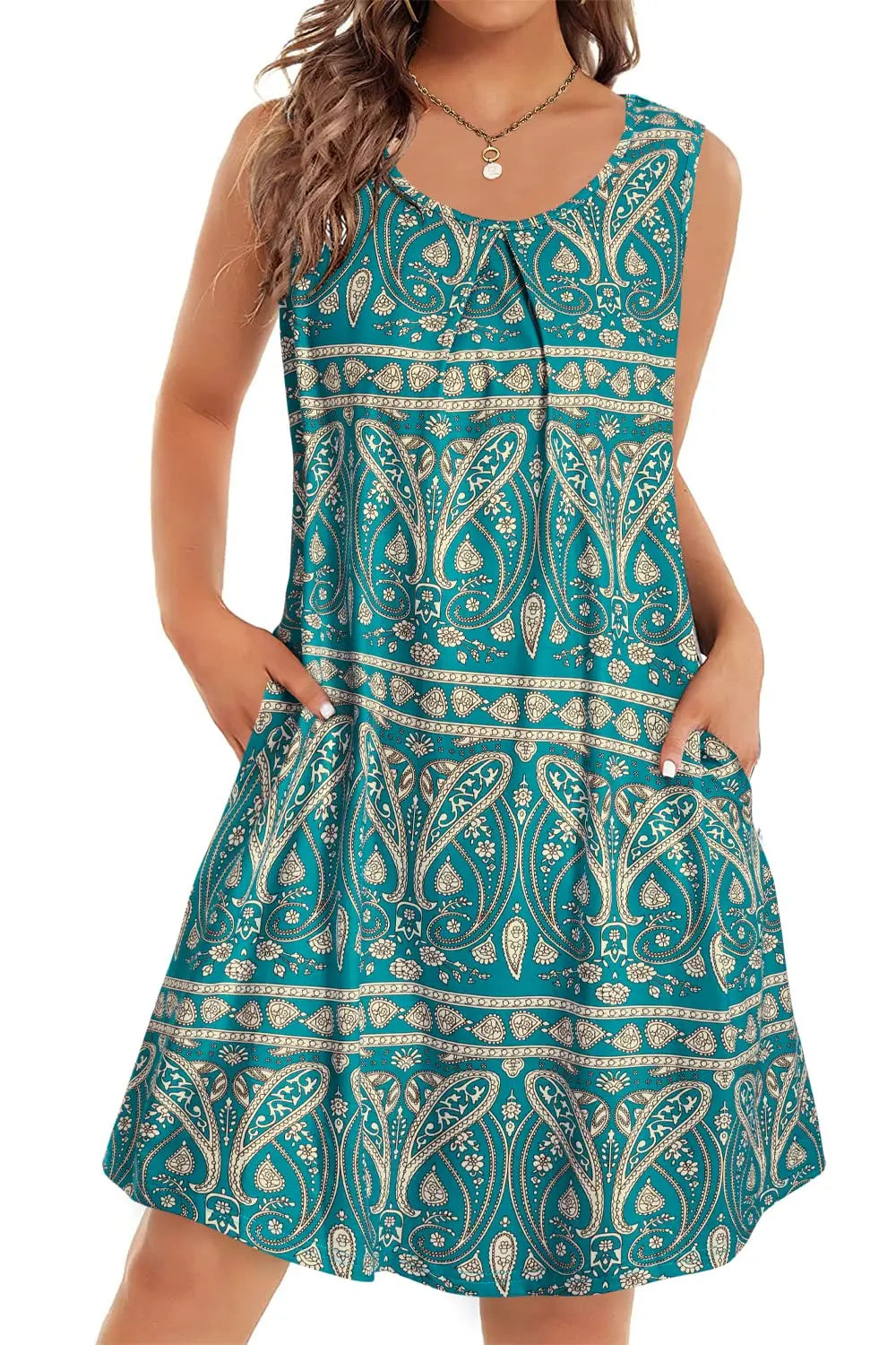 Vestido Midi Estampado Cyllene