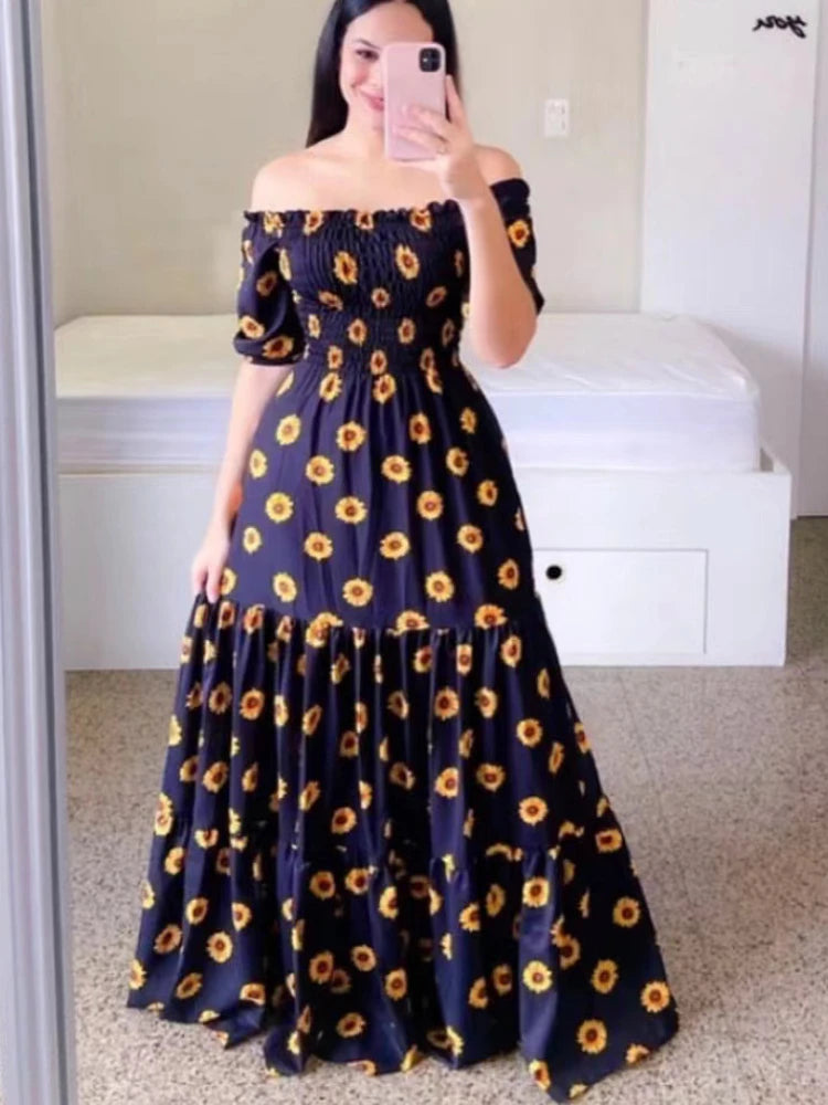 Vestido Longo Estampado Odette