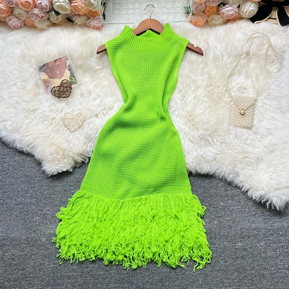 Vestido de Malha Sem Mangas Yumalai