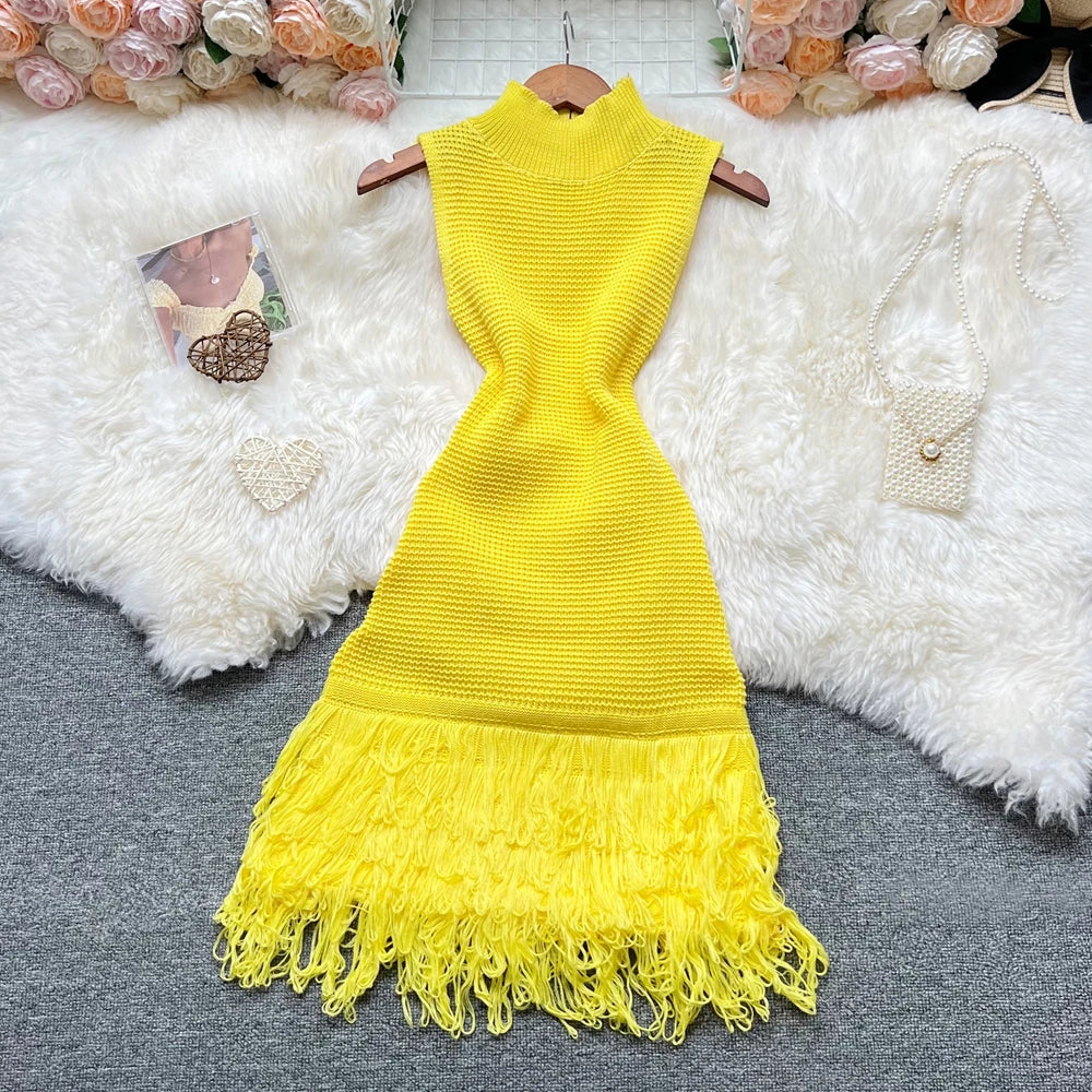 Vestido de Malha Sem Mangas Yumalai