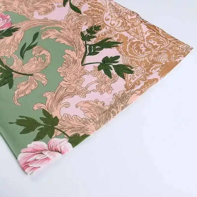 Vestido Longo Estampado com Alça Espaguete Eliane