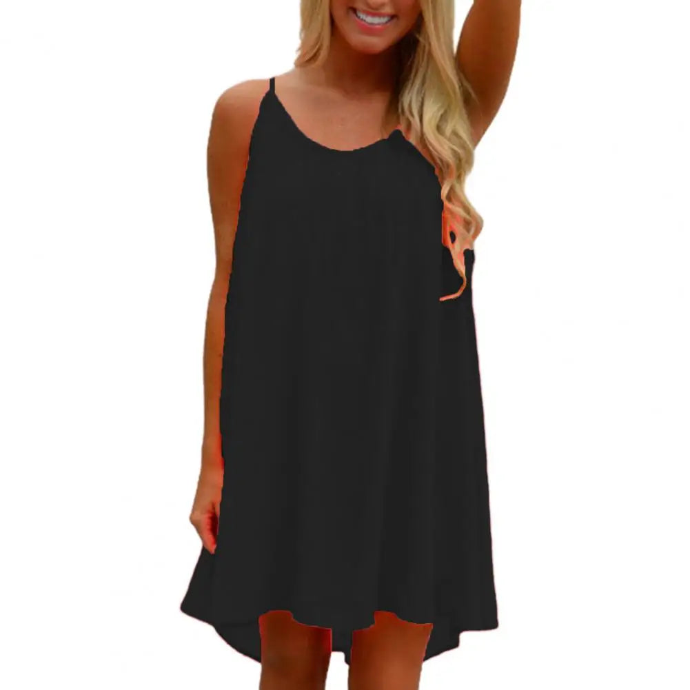 Vestido Curto Sem Mangas Casual