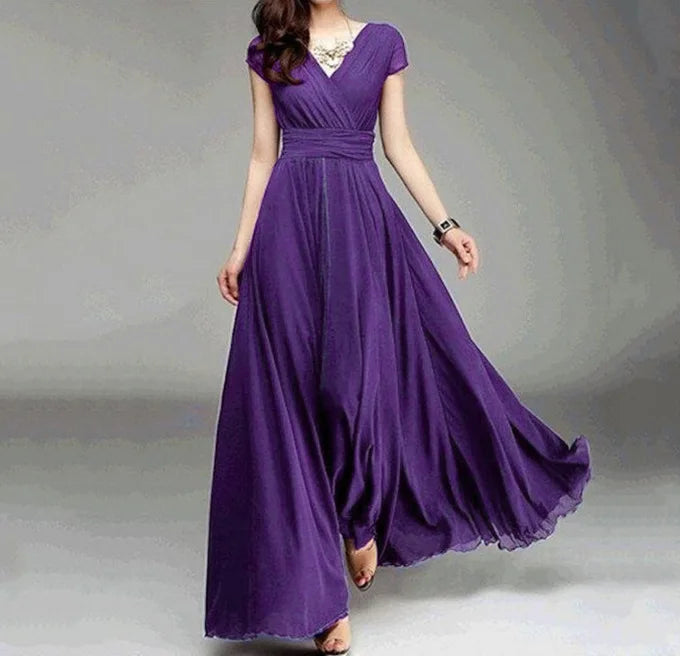 Vestido Longo de Chiffon Lis