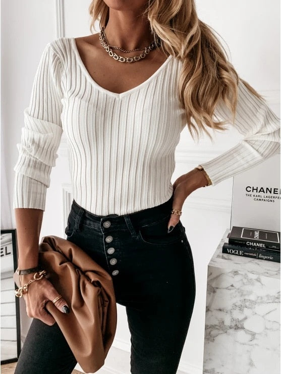 Camisa Elegante Manga Comprida Sexy HumArraso