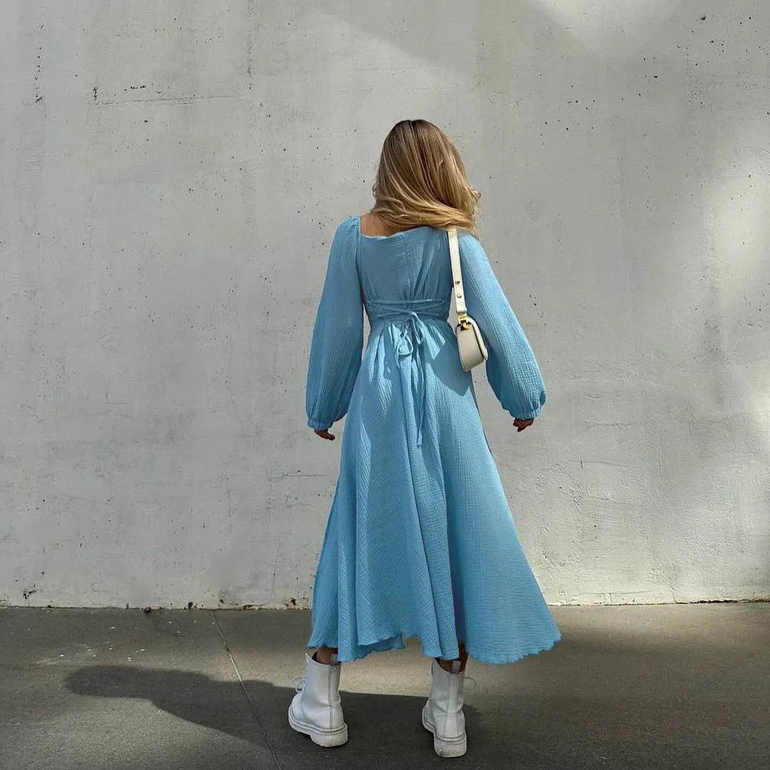 Vestido Longo e Manga Comprida Iolanda