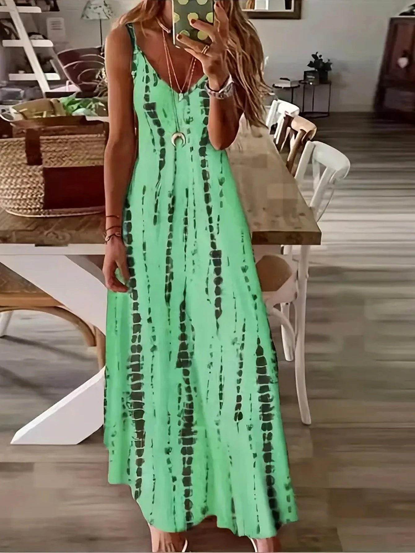 Vestido Longo Estampado Calíe