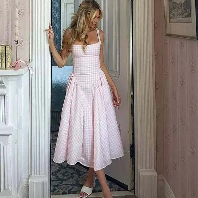 Vestido Midi Xadrez Zafira