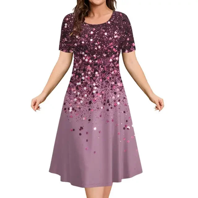 Vestido Midi Estampado Fabienne