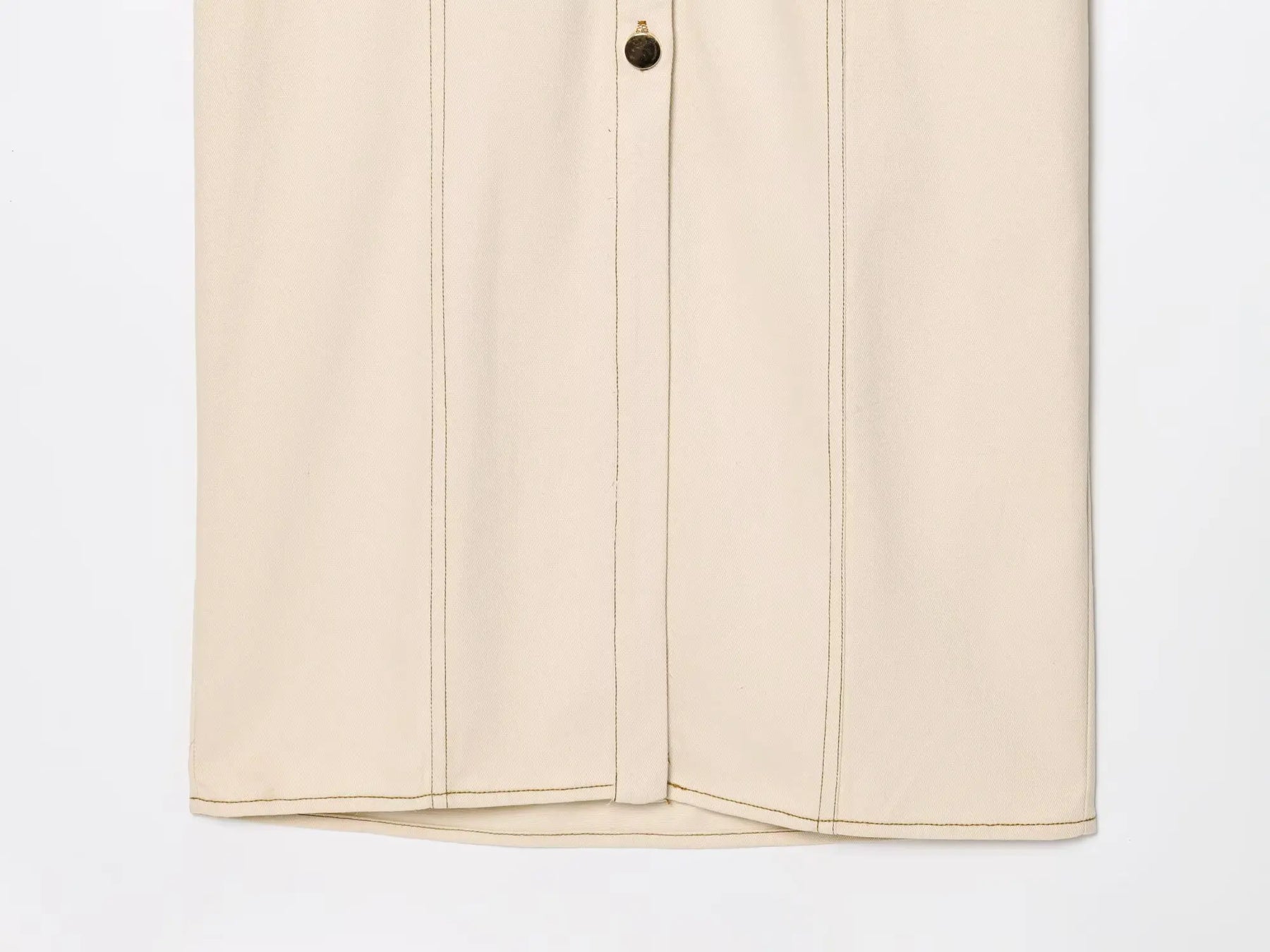 Vestido Longo com Botão e Gola Polo