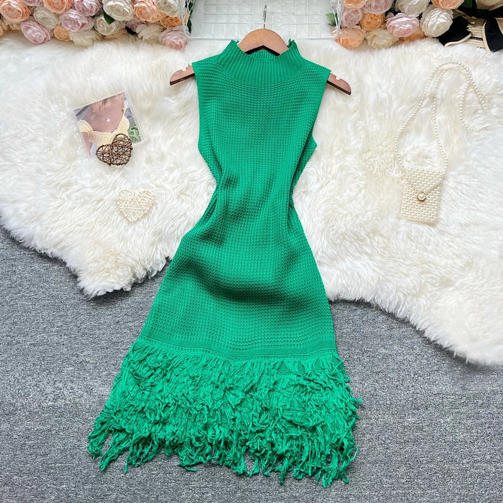 Vestido de Malha Sem Mangas Yumalai