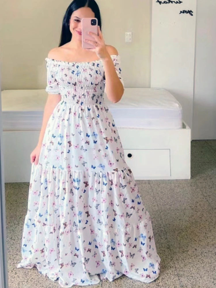 Vestido Longo Estampado Odette