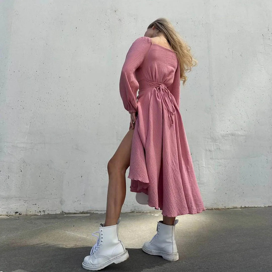 Vestido Longo e Manga Comprida Iolanda