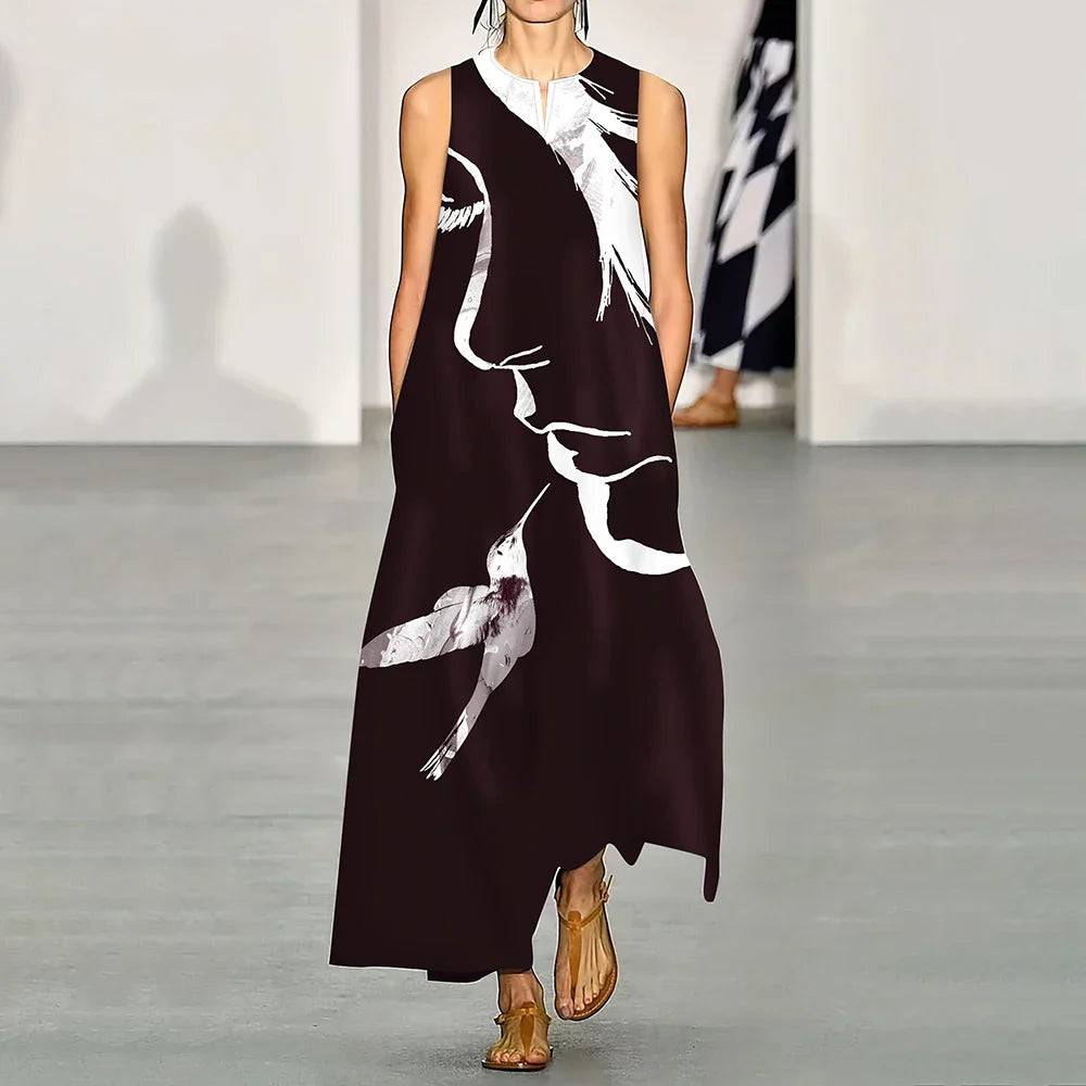 Vestido Longo Estampado Cristine