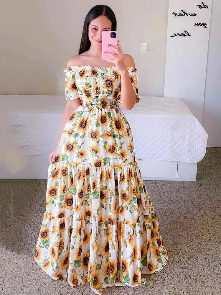 Vestido Longo Estampado Odette