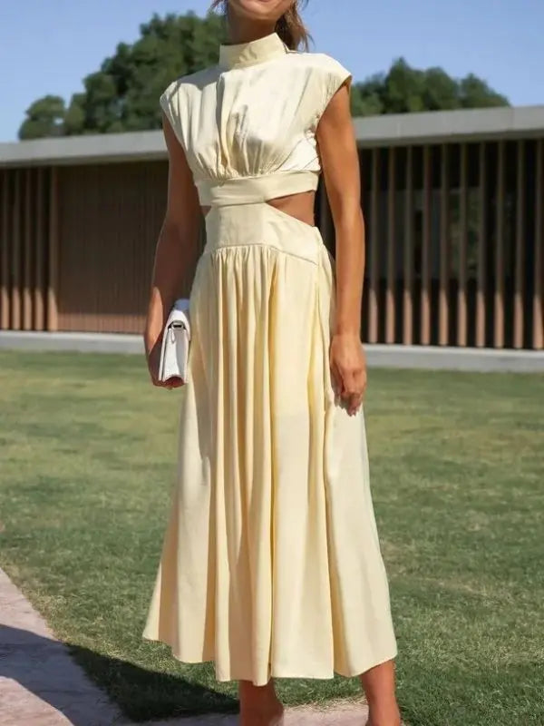 Vestido Anne Cropped + Saia Confortável e Elegante - Amarelo-XG - HumArraso