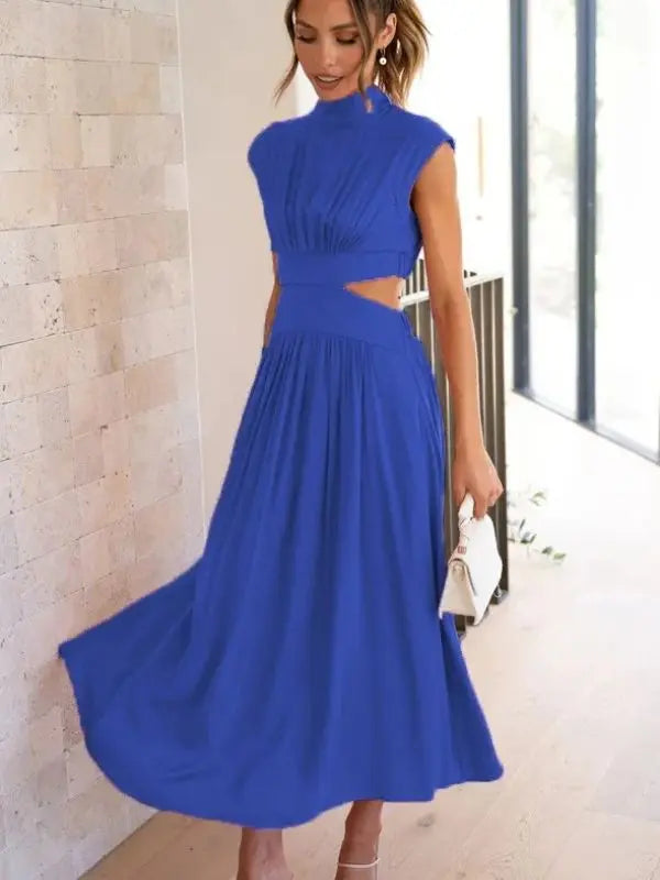 Vestido Anne Cropped + Saia Confortável e Elegante - Azul-XG - HumArraso