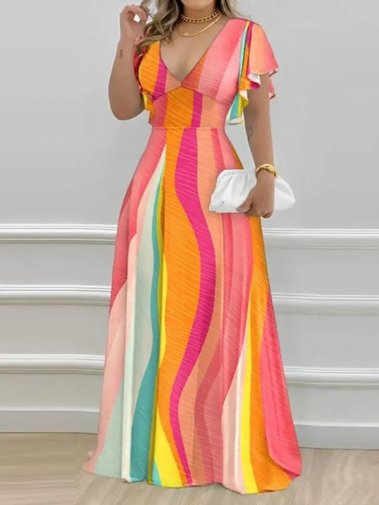 Vestido Longo Elegante Feminino Vitória - - HumArraso