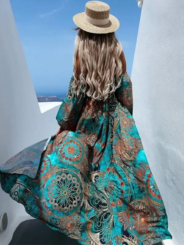 Vestido Longo com Fenda - - HumArraso
