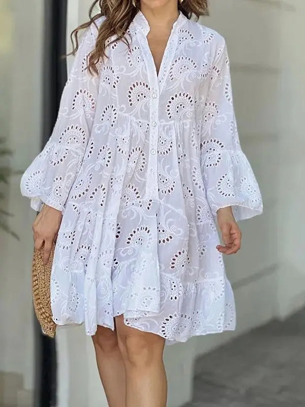Vestido em Renda - Sofia - Branco-G3 - HumArraso