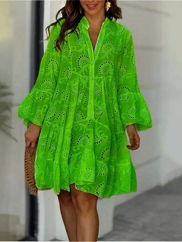 Vestido em Renda - Sofia - Verde-G3 - HumArraso