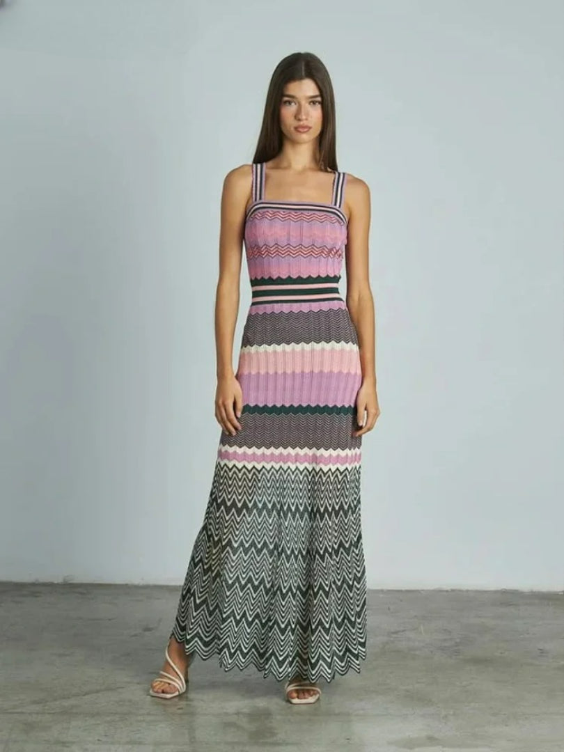 Vestido Longo de Tricô