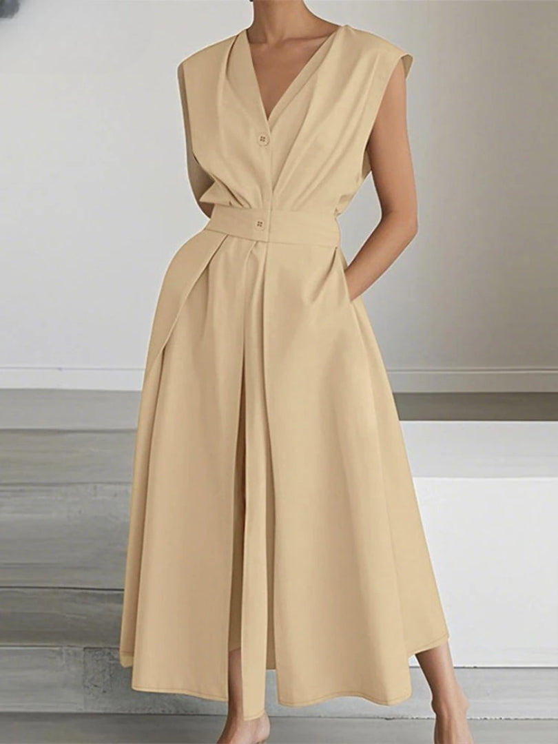 Vestido Longo com Gola Polo Althea