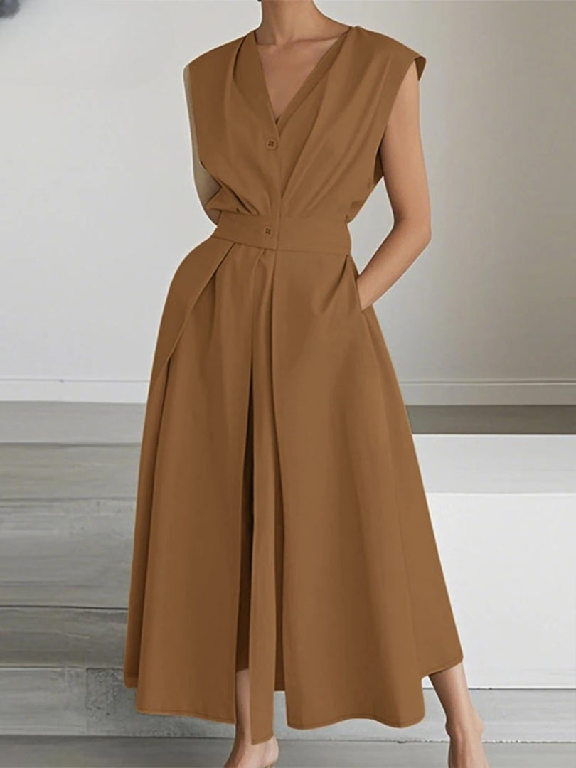 Vestido Longo com Gola Polo Althea