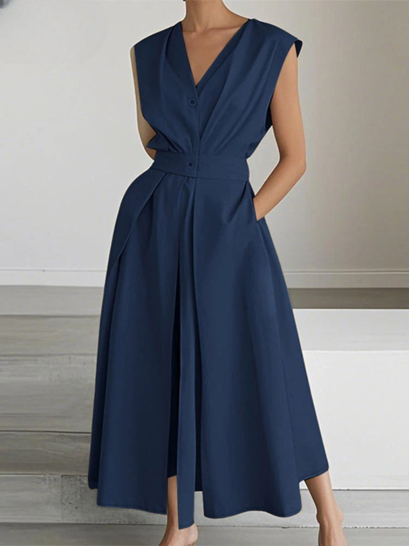 Vestido Longo com Gola Polo Althea