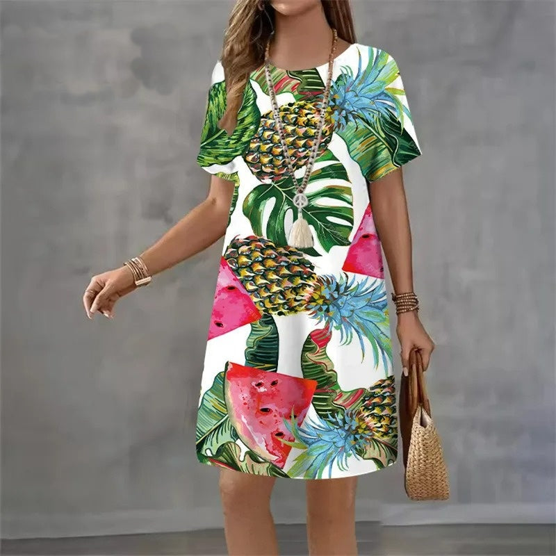 Vestido Midi Estampado Serena